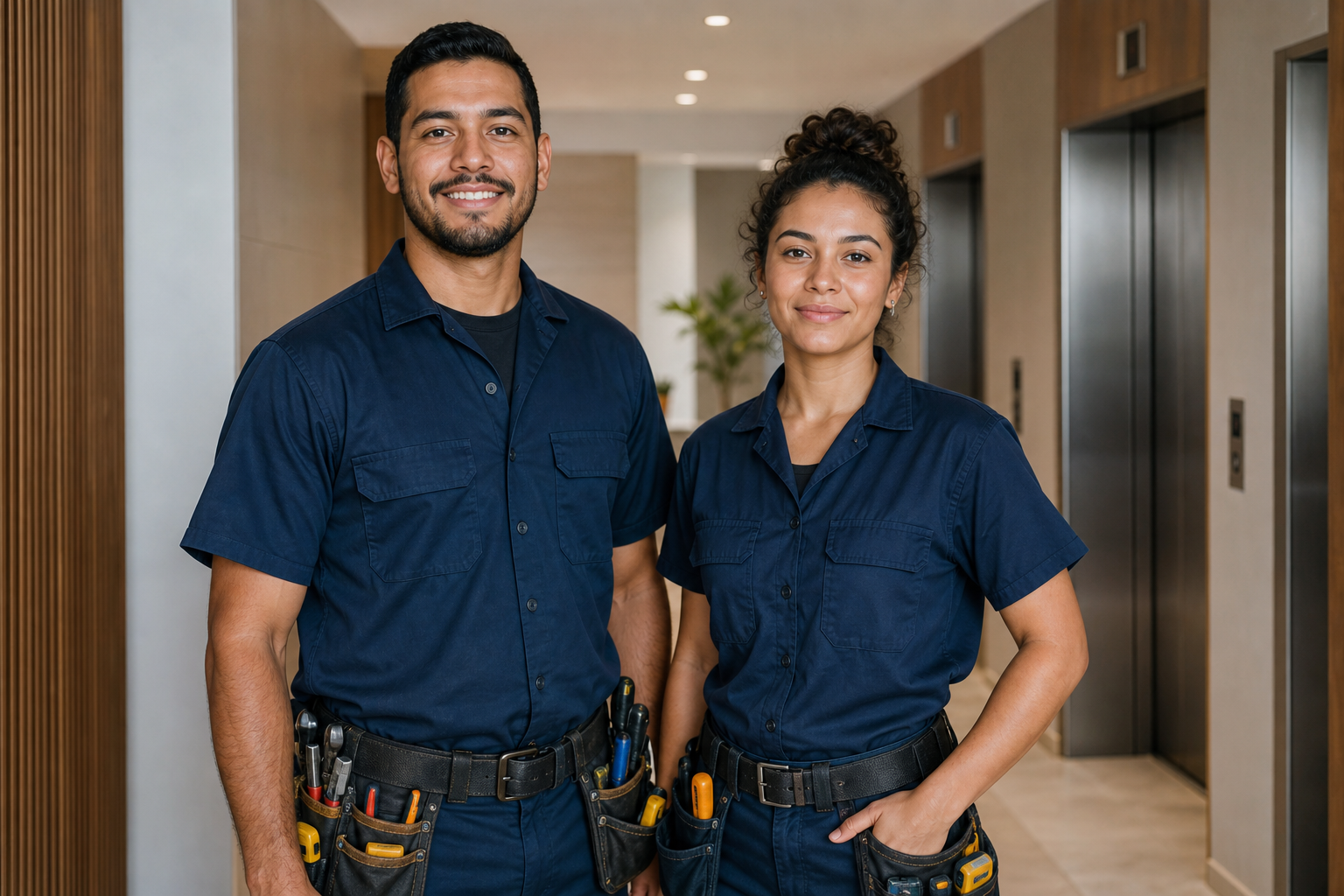 Equipe de manutenção predial
